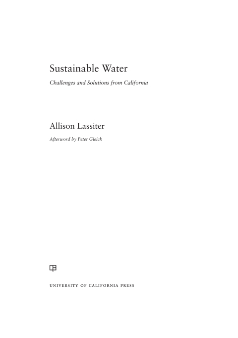 Cover image for book Sustainable Water