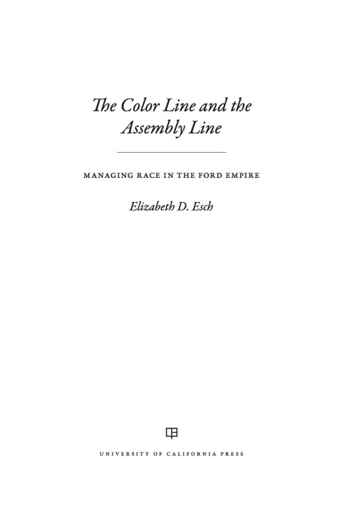 Cover image for book The Color Line and the Assembly Line