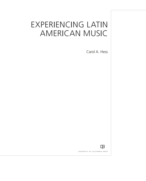 Cover image for book Experiencing Latin American Music