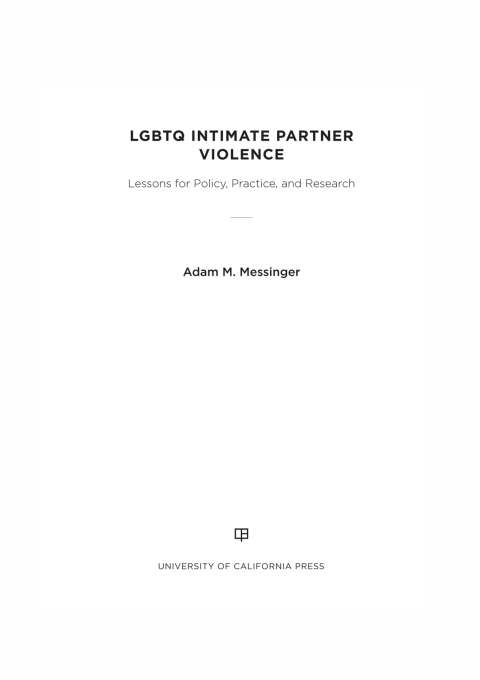Cover image for book LGBTQ Intimate Partner Violence