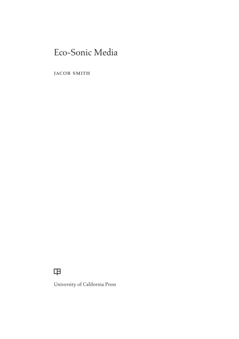 Cover image for book Eco-Sonic Media