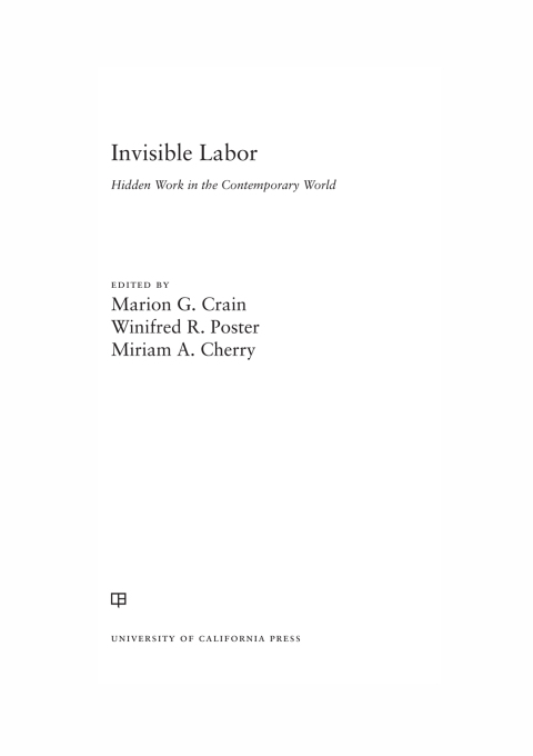 Cover image for book Invisible Labor