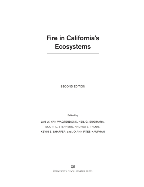 Cover image for book Fire in California's Ecosystems