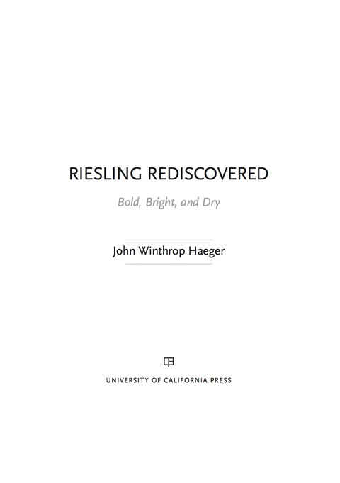 Cover image for book Riesling Rediscovered