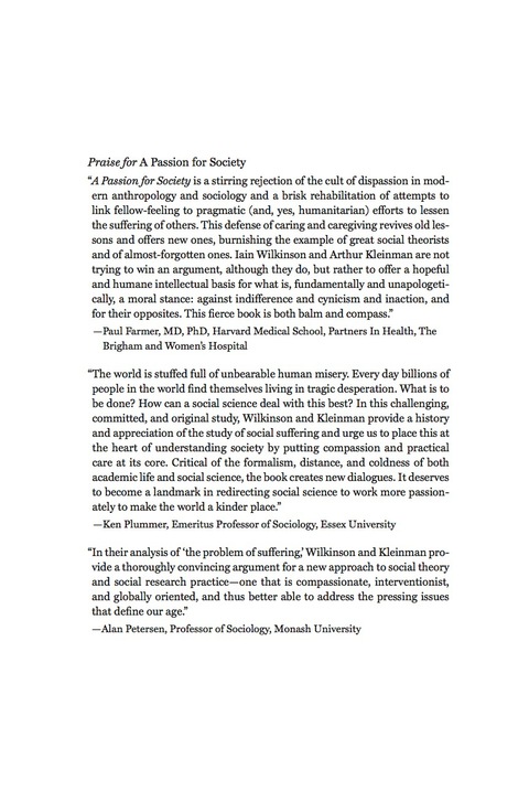 Cover image for book A Passion for Society