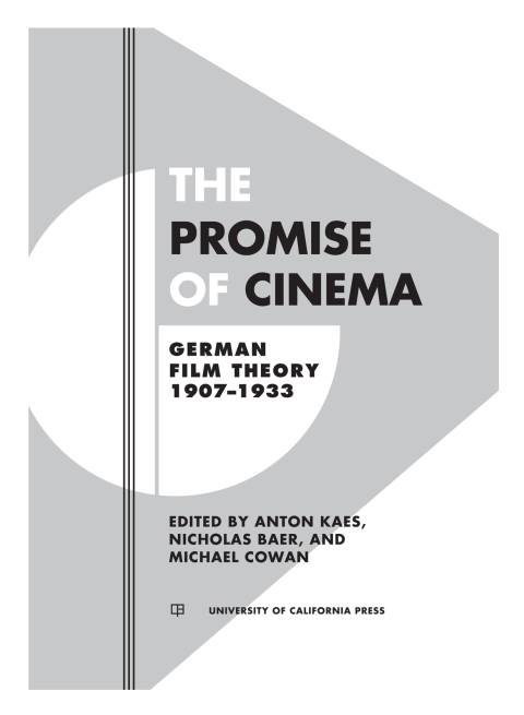Cover image for book The Promise of Cinema