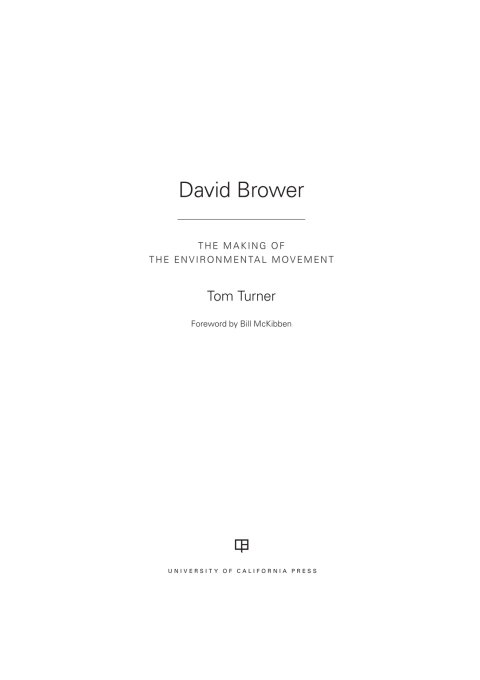 Cover image for book David Brower