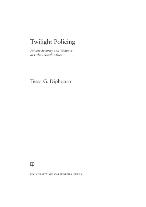 Cover image for book Twilight Policing
