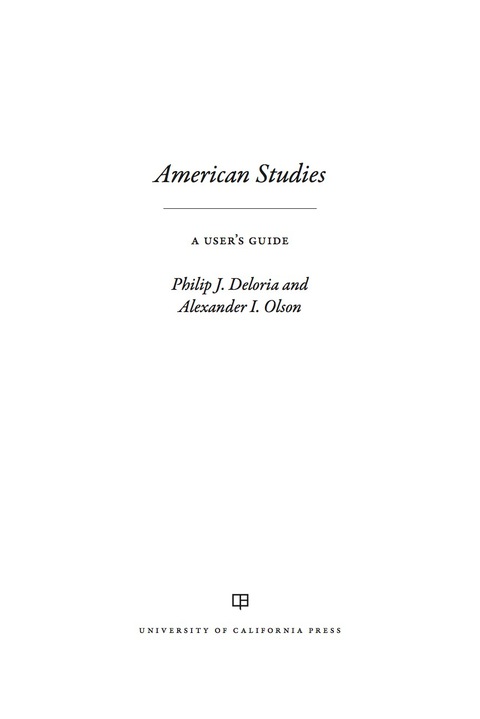 Cover image for book American Studies