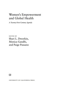 Cover image: Women's Empowerment and Global Health 1st edition 9780520272880