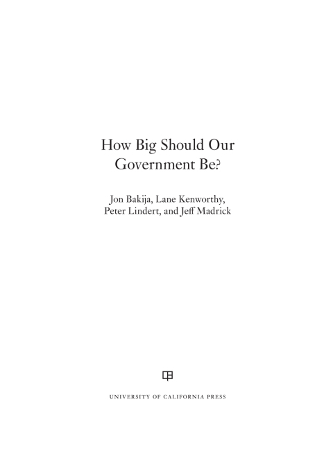 Cover image for book How Big Should Our Government Be?