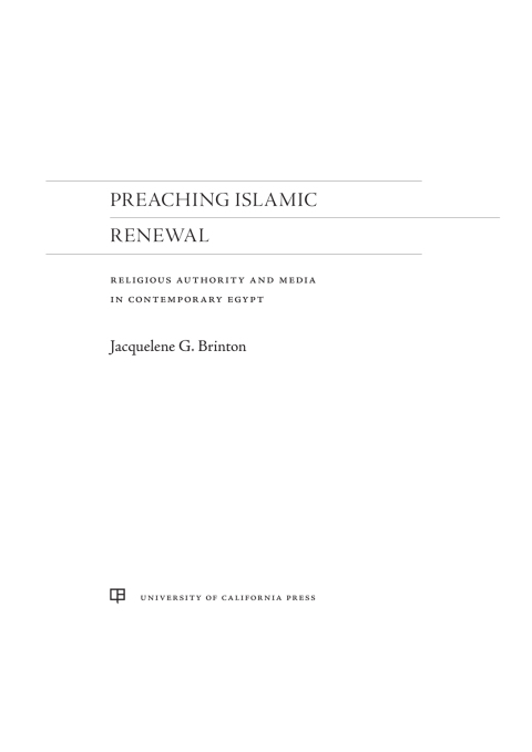 Cover image for book Preaching Islamic Renewal
