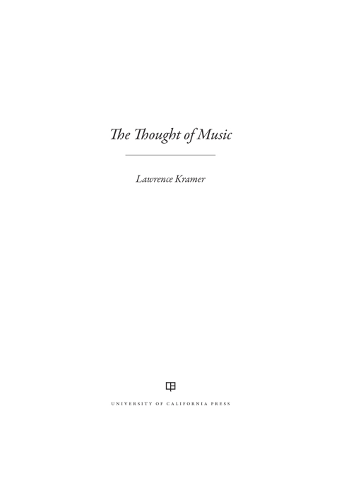 Cover image for book The Thought of Music