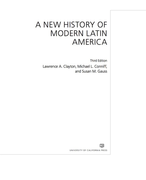 Cover image for book A New History of Modern Latin America