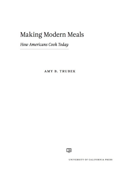 Cover image for book Making Modern Meals