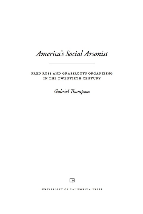 Cover image for book America's Social Arsonist
