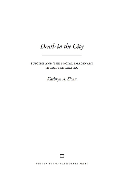 Cover image for book Death in the City