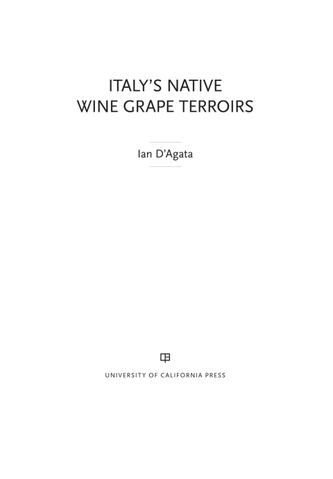 Cover image for book Italy's Native Wine Grape Terroirs