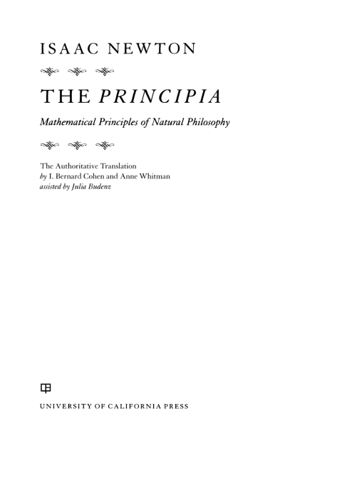 Cover image for book The Principia: The Authoritative Translation