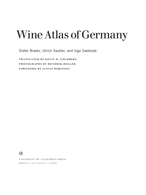 Cover image for book Wine Atlas of Germany