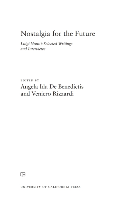 Cover image for book Nostalgia for the Future