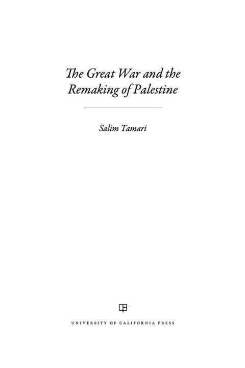 Cover image for book The Great War and the Remaking of Palestine