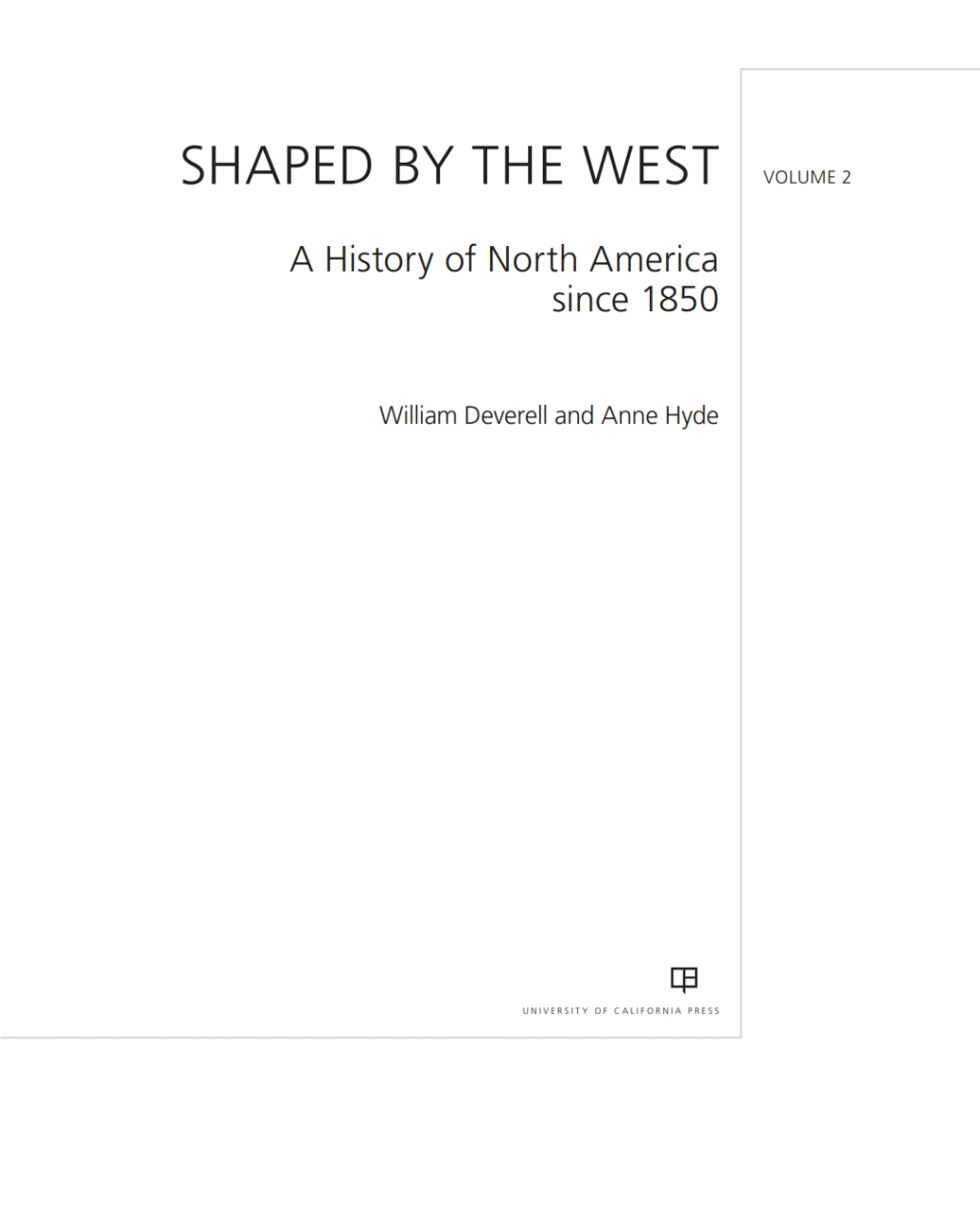 Page Fidelity Shaped by the West, Volume 2; $38.79
