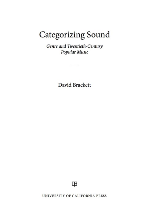 Cover image for book Categorizing Sound