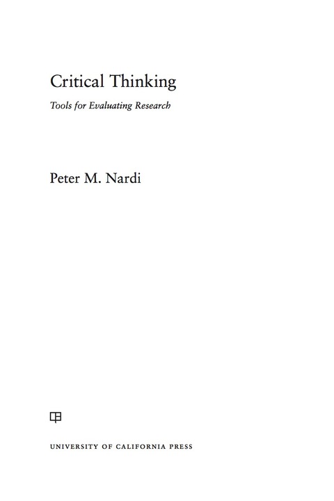 Cover image for book Critical Thinking