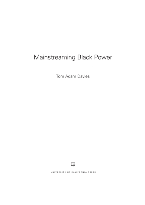 Cover image for book Mainstreaming Black Power