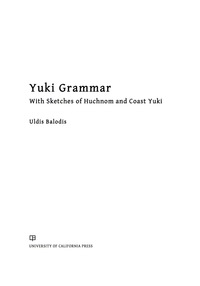 Cover image: Yuki Grammar 1st edition 9780520292192