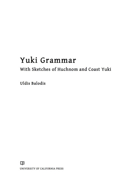 Cover image for book Yuki Grammar