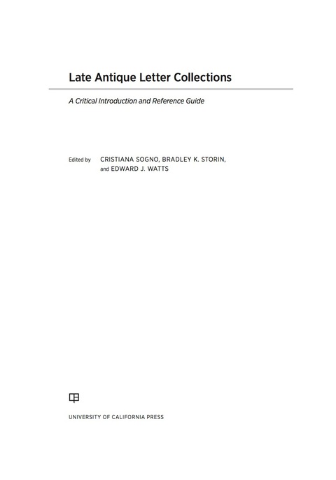 Cover image for book Late Antique Letter Collections