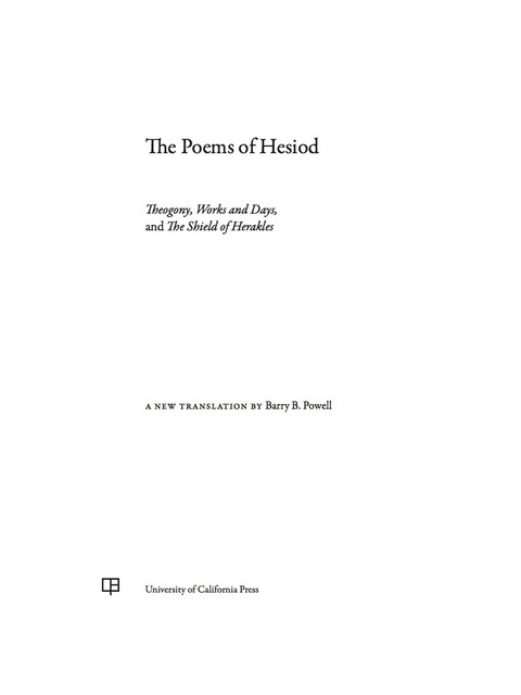 Cover image for book The Poems of Hesiod