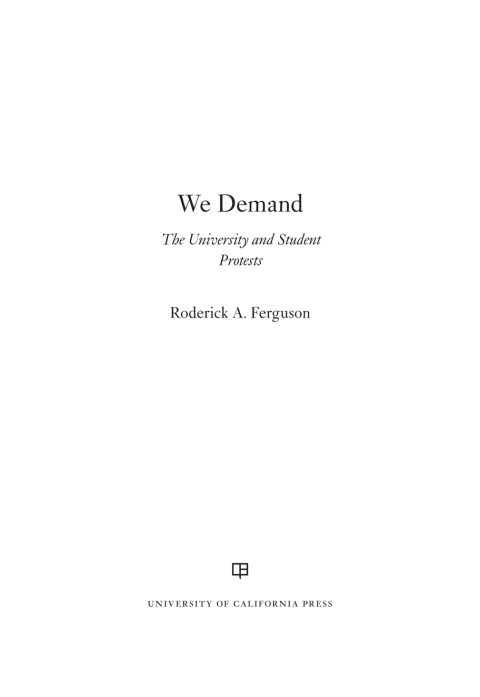Cover image for book We Demand