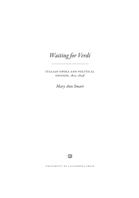 Cover image for book Waiting for Verdi