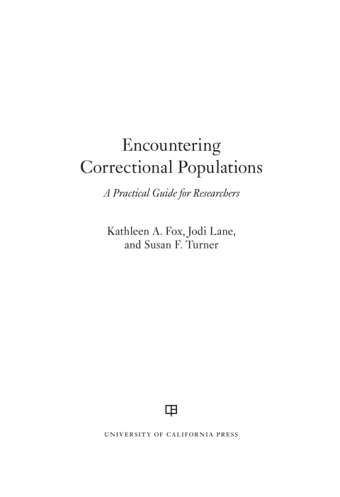 Cover image for book Encountering Correctional Populations
