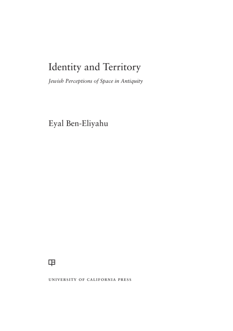 Cover image for book Identity and Territory