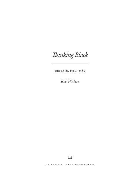 Cover image for book Thinking Black