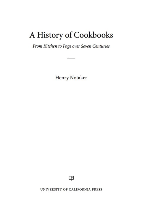 Cover image for book A History of Cookbooks