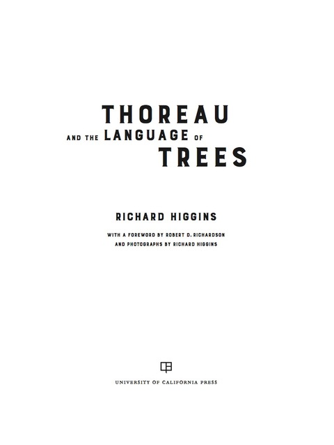 Cover image for book Thoreau and the Language of Trees