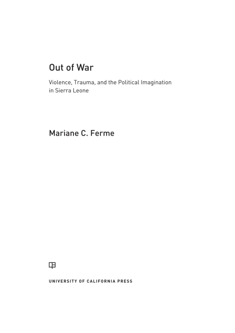Cover image for book Out of War