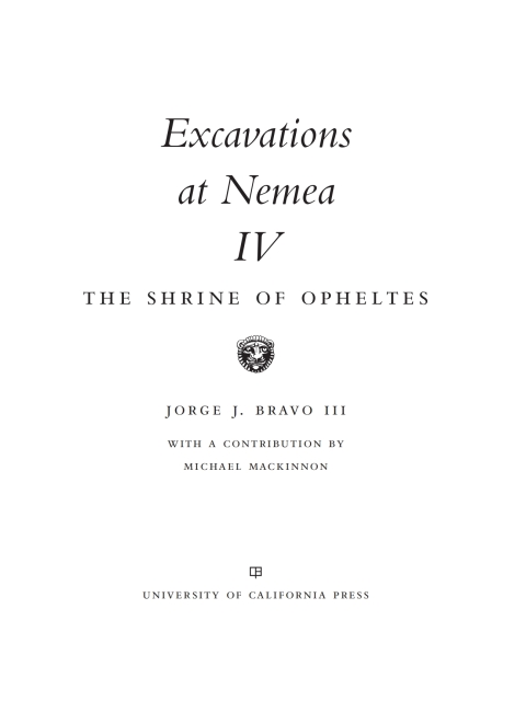 Cover image for book Excavations at Nemea IV