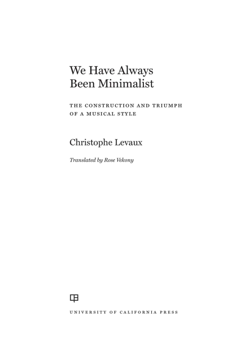 Cover image for book We Have Always Been Minimalist