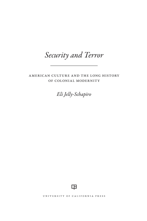 Cover image for book Security and Terror
