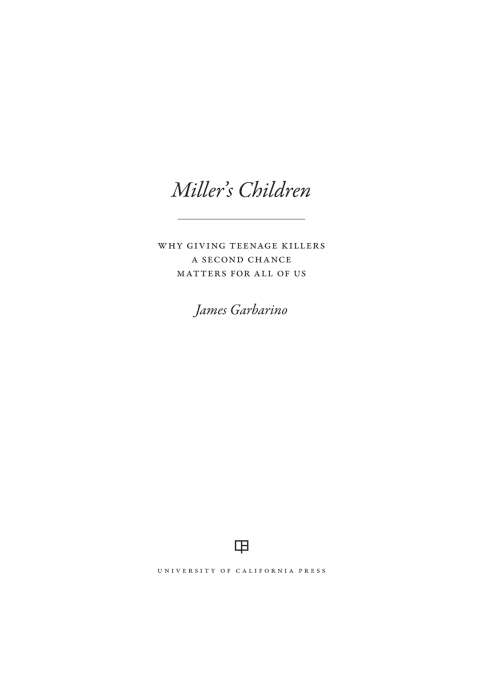 Cover image for book Miller's Children