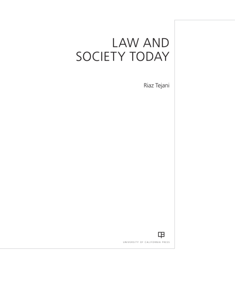 Cover image for book Law and Society Today