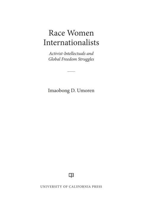 Cover image for book Race Women Internationalists