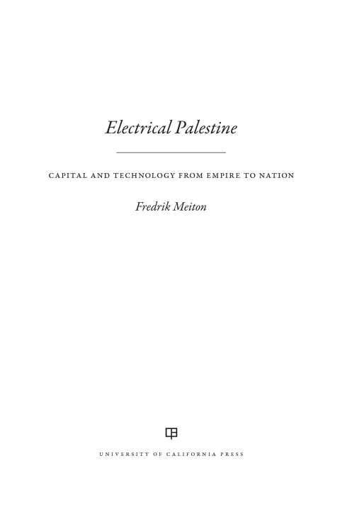 Cover image for book Electrical Palestine