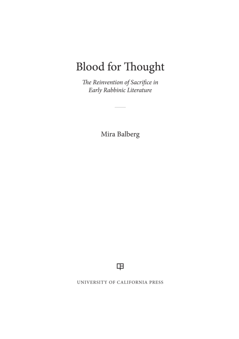 Cover image for book Blood for Thought